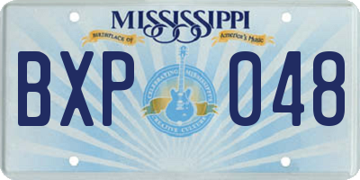 MS license plate BXP048