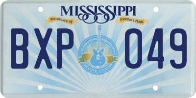 MS license plate BXP049