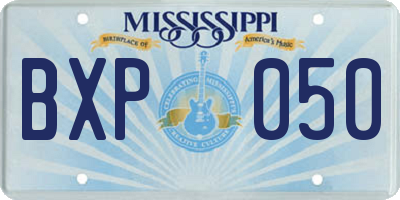 MS license plate BXP050