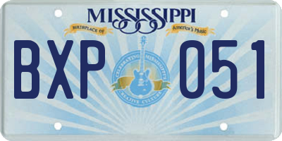 MS license plate BXP051