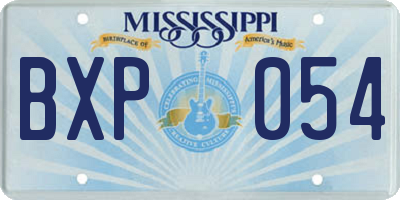 MS license plate BXP054