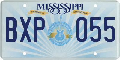 MS license plate BXP055