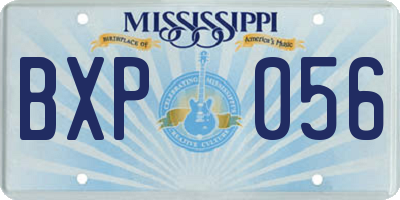 MS license plate BXP056