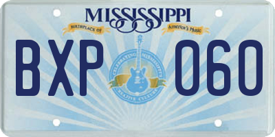 MS license plate BXP060