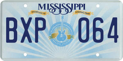 MS license plate BXP064