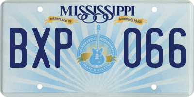 MS license plate BXP066