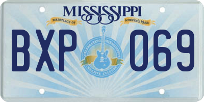 MS license plate BXP069