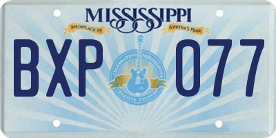 MS license plate BXP077
