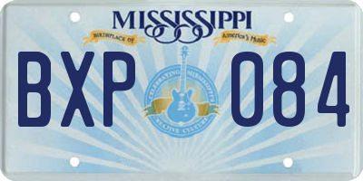 MS license plate BXP084