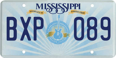 MS license plate BXP089