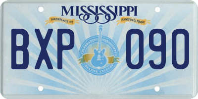 MS license plate BXP090
