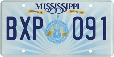 MS license plate BXP091