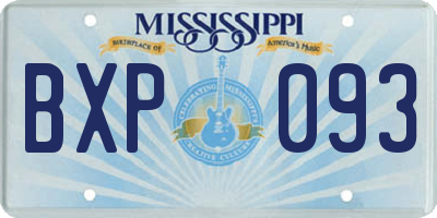 MS license plate BXP093