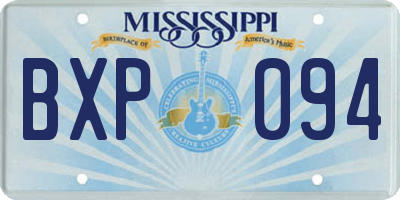MS license plate BXP094