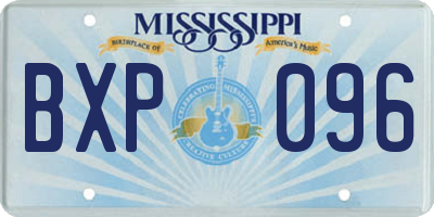 MS license plate BXP096