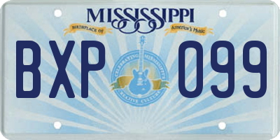 MS license plate BXP099