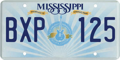 MS license plate BXP125