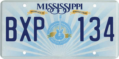 MS license plate BXP134