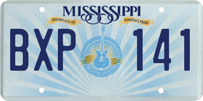 MS license plate BXP141