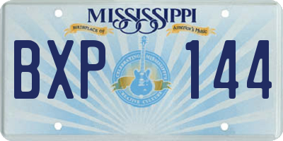 MS license plate BXP144