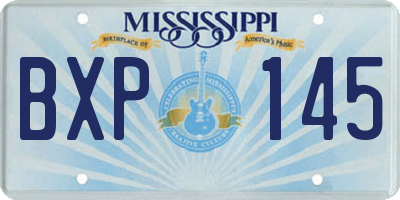 MS license plate BXP145
