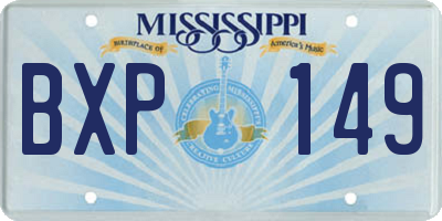MS license plate BXP149