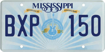 MS license plate BXP150