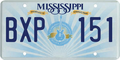 MS license plate BXP151
