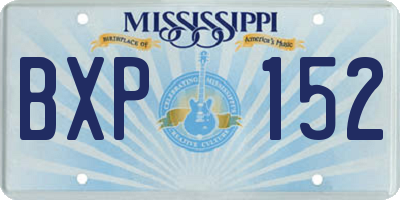 MS license plate BXP152