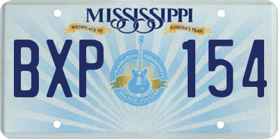 MS license plate BXP154