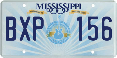 MS license plate BXP156