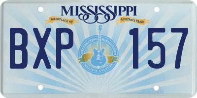 MS license plate BXP157