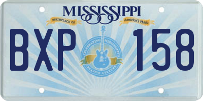 MS license plate BXP158