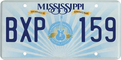 MS license plate BXP159