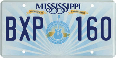 MS license plate BXP160