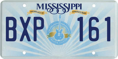 MS license plate BXP161