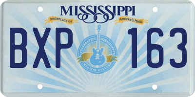 MS license plate BXP163
