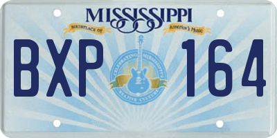 MS license plate BXP164