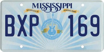 MS license plate BXP169