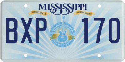 MS license plate BXP170