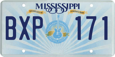MS license plate BXP171