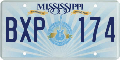MS license plate BXP174