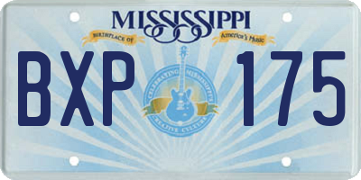 MS license plate BXP175