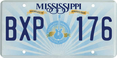 MS license plate BXP176