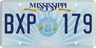 MS license plate BXP179