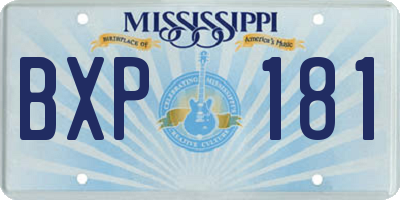 MS license plate BXP181