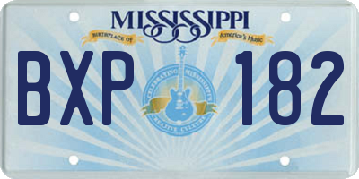 MS license plate BXP182