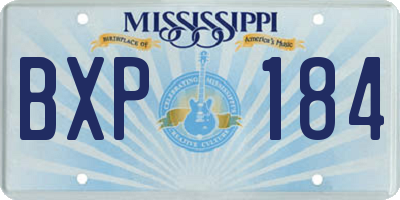 MS license plate BXP184