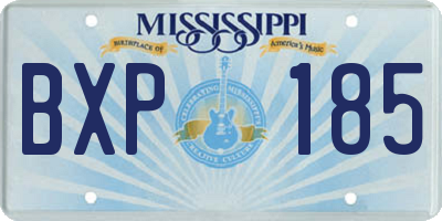 MS license plate BXP185