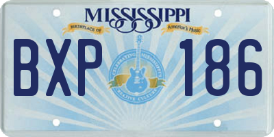 MS license plate BXP186